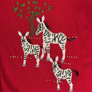 Cardigan Sweater Zoo Animals Teacher Beaded